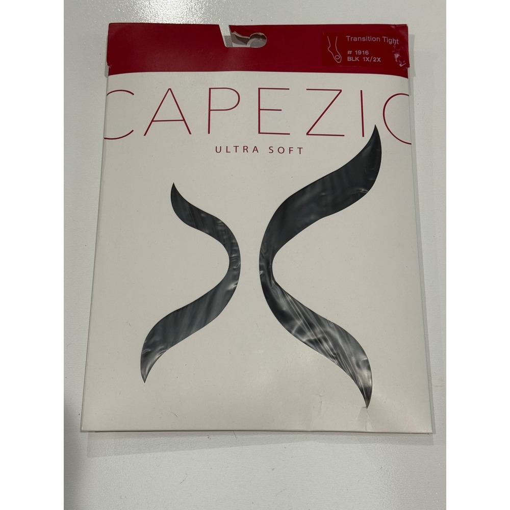 Capezio 1916 Ultra Soft Transition Tights Black Matte Semi-Opaque Size 1X/2X NIP